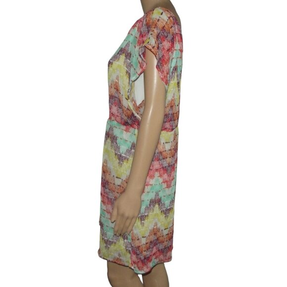 American Rag Dress Womens Size Medium pullover v-neck lightweight cap sleeve - Picture 10 of 13